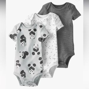 NWT 3 pack short sleeve bodysuit little planet by carters 6-9 months